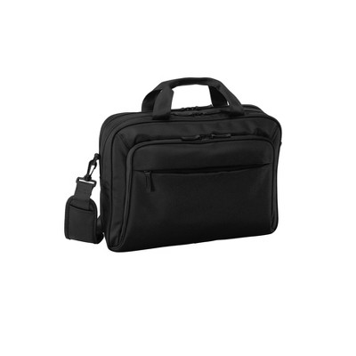 Port Authority Classic Exec Briefcase with Faux Leather Trim
