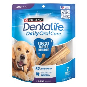Purina Dentalife Daily Oral Care Chicken Flavor Large Dental and Hard Chew Dog Treats - 7.8oz - 1 of 4