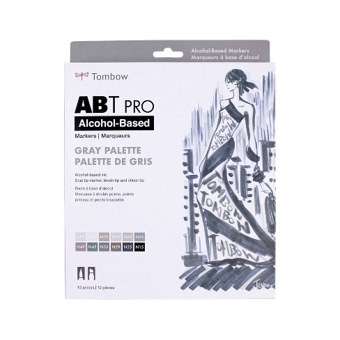 12ct Abt Pro Dual-tip Alcohol Based Art Markers Gray Palette - Tombow :  Target