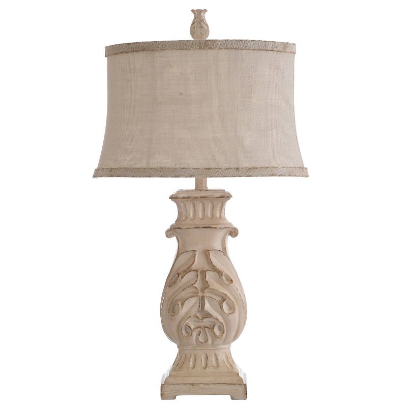 Bokava Table Lamp Distressed Antique White Finish - StyleCraft, 1 of 7