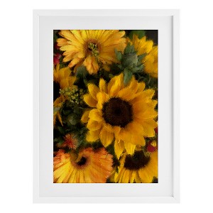 Stupell Industries Bunches of Garden Sunflowers Framed Print Under Glass Art - 1 of 4