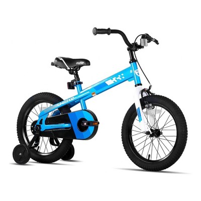 JOYSTAR Whizz Kids Bike, Boys Bicycle for Ages 4-7, 41 to 53 Inches Tall, with Training Wheels, Helper Handle, & Coaster Brakes, 16 Inch, Blue