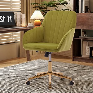 CAVINAS Modern Office Desk Chair, Adjustable Ergonomic Swivel Chair, Backrest Seat, Comfortable for Long Sitting - 1 of 4