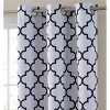 HLC.ME Lattice Print Design Curtains Light Reducing Insulating Grommet Window Treatments Curtains - Set of 2 - 2 of 4