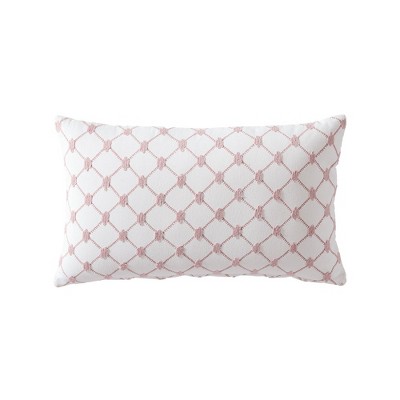 Linen Classique Dotted Windowpane Reversible Decorative Pillow