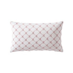 Linen Classique Dotted Windowpane Reversible Decorative Pillow - 1 of 3
