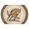 Earth Rugs Running Cheetah Printed Round Jute Trivet – 10" Wildlife Safari Design, Heat-Resistant Table Protector - 2 of 3