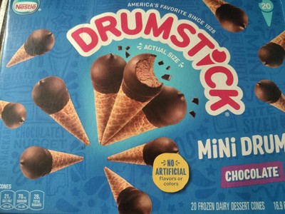 Nestle Drumstick Chocolate Mini Frozen Sundae Cones - 16.9oz/20ct : Target