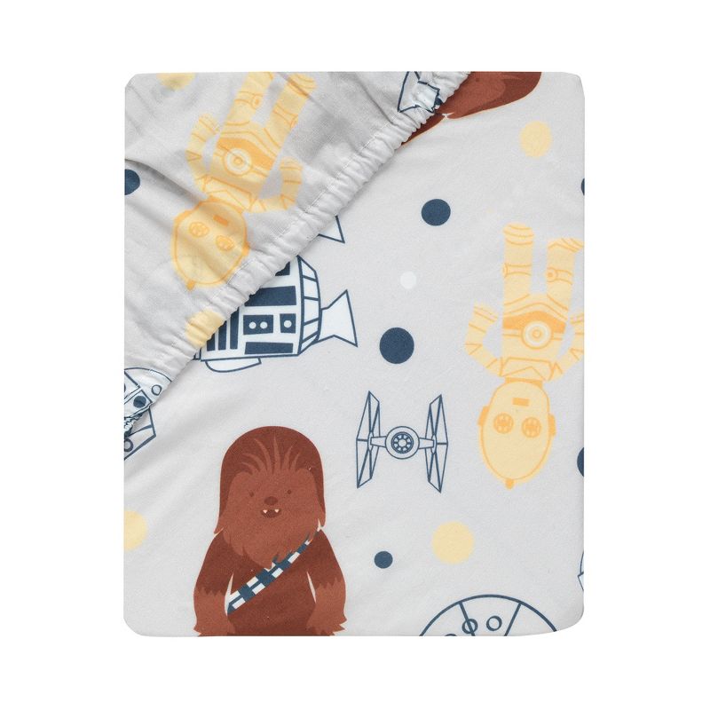 Lambs & Ivy Star Wars Signature Millennium Falcon 100% Cotton Fitted Crib Sheet, 3 of 6