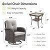 Gymojoy Outdoor Patio Wicker Swivel Chair Glider Chair Table with Removable Cushions - 2 of 4