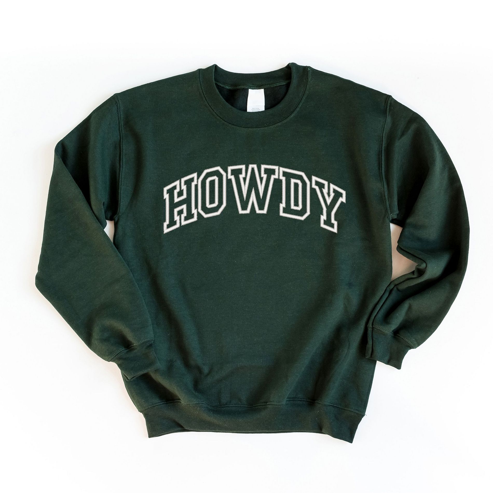 Embroidered Howdy Varsity Outline - Women's Graphic Sweatshirt
