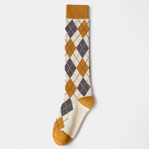 Anna-Kaci Women's 2-Piece Set Classic Argyle Knit Crew Socks with Soft Stretch Ribbed Cuffs - 1 of 4