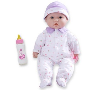 JC Toys La Baby 16" Baby Doll - Purple Outfit with Pacifier - 1 of 4