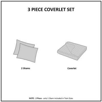Sapphtopaz 3-Piece Reversible Scalloped Edge Quilt Set & Shams, Cottage/Country Style Queen Sheet Set (1 Quilt, 2 Pillow Shams)