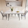 NicBex Kitchen Table Chairs Set Extendable Dining Room Table with MDF Tabletop and 4 Thick Cushion PU Chairs for Dining Room - 3 of 4
