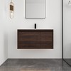 ChicFurnit Bathroom Vanities 36 Inch Floating Vanity with Soft Close Storage and Gel Sink for Bathroom, Dark Brown, 35.6"*18.1"*19.4" - 2 of 4