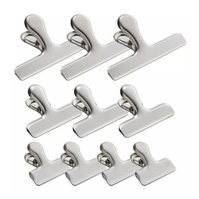 Kitcheniva 3" Stainless Steel Chip Clips 10 Pcs