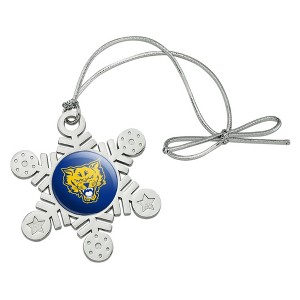 Fort Valley State University Primary Logo Metal Snowflake Christmas Tree Holiday Ornament - 1 of 3