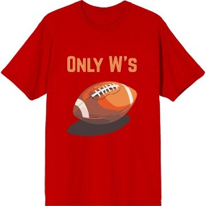 Only W's American Football Adult Crew Neck Short Sleeve Tee - 1 of 2