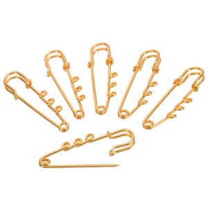 Unique Bargains Metal Decorative DIY Women's Clothing Dress 3 Holes Sewing Brooch Pins 20 Pcs - 1 of 4
