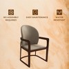 LeisureMod Modern Solid Wood Frame Dining Chair Upholstered in Leather Svelta Series - 4 of 4