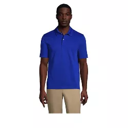 Lands End Mens Short Sleeve Basic Poly Polo 