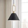 Stiffel Black Warm Gold Mini Pendant Light 11 1/2" Wide Modern Cone Shade Fixture for Dining Room House Kitchen Entryway Bedroom - 2 of 4