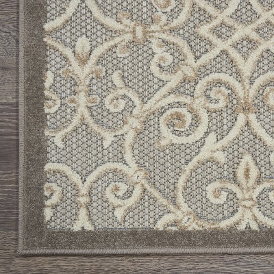 Aloha 5'3" x 7'5" Natural Polypropylene Flat Woven Outdoor Rug