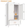 GDFStudio Reina Modern Tall Wardrobe with 1 Drawer, 2 Doors and Hanging Rod - 3 of 4