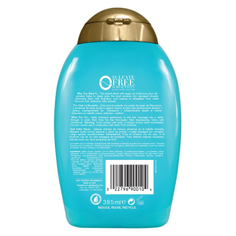 OGX Hydrate &#38; Repair + Argan Oil of Morocco Extra Strength Shampoo for Dry, Damaged Hair - 13 fl oz, 3 of 10