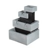 NAYSAYE Fountain 4 Tier Gray and Black Block Water Feature for Garden Patio Indoor Outdoor, Black and Gray, 15.7"*22.4"*14.3" - 2 of 4