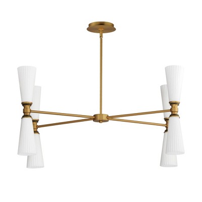 Maxim Lighting Krevat 8 - Light Chandelier in  Black/Natural Aged Brass