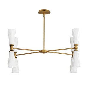 Maxim Lighting Krevat 8 - Light Chandelier in  Black/Natural Aged Brass - 1 of 1