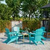 Outsunny Adirondack Chair with Cup Holder, All Weather Patio Chair HDPE Lounger, Fire Pit Seating High Back and Wide Seat for Outdoor - 2 of 4