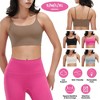 NPolar "Women’s Padded Strappy Sports Bra with Removable Pads, Square Neck for Gym, Yoga & Running" Small Brown - 4 of 4