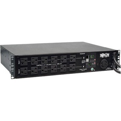 Tripp Lite PDU Metered ATS 120V 30A 24 5-15/20R; 1 L5-30R 2URM TAA - 24 x NEMA 5-15/20R, 1 x NEMA L5-30R - 2UHorizontal Rackmount, Wall Mountable