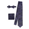 Gioberti Men's Formal 4pc Metallic Paisley Vest Necktie Bowtie and Pocket Square - 3 of 4