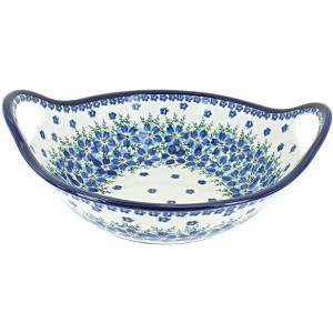 Blue Rose Polish Pottery 1814 Zaklady Medium Bowl with Handles - 1 of 1