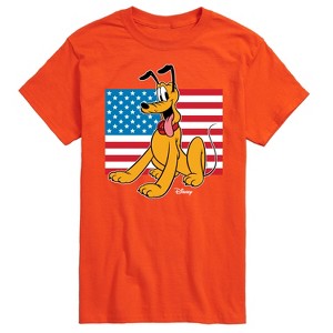 Men's - Disney - Pluto Patriotic USA Flag Short Sleeve Graphic T-Shirt - 1 of 4