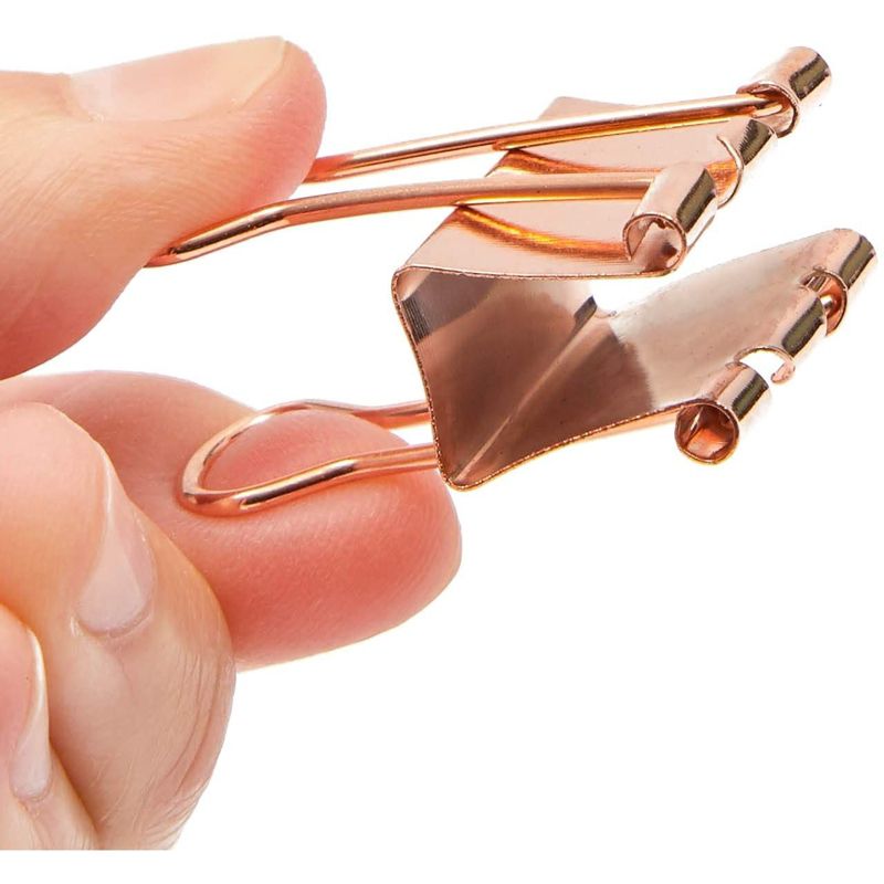 50 Pack 1 in Rose Gold Binder Clips Medium Paper Clips Clamps File Clips for Office School Supplies, 4 of 7