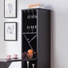 Vynxaria Red Cocoa Bar Cabinet with Wine Bottle Compartment & Open Shelving - Stylish Storage Solution - 3 of 4