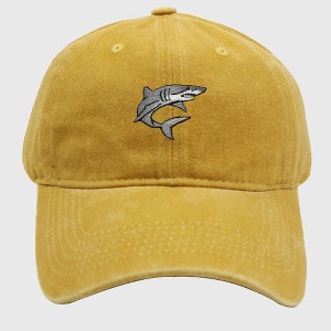 Anna-Kaci Women's Vintage Washed Baseball Cap with Shark Embroidery - 1 of 4