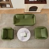 Racxily 2 Seat Upholstered Sofa, Loveseat Decorative Chair, Living Room Side Chair with Gold Metal Legs - 4 of 4