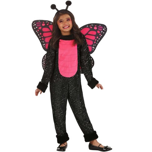 HalloweenCostumes.com Girl's Black Butterfly Costume, Black and Pink Bug Costumes, Butterfly Wings - image 1 of 3