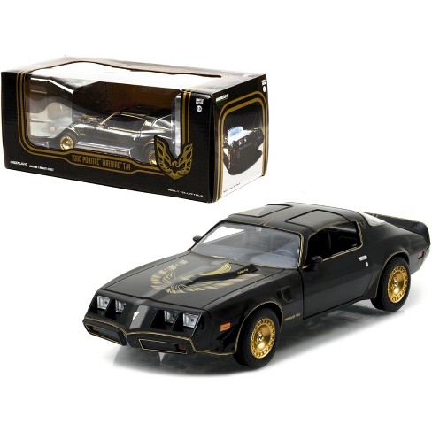 1980 Pontiac Firebird Trans Am T/A Turbo 4.9L Starlite Black w/Golden Eagle  Hood & Stripes 1/24 Diecast Model Car by Greenlight