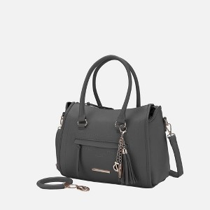 MKF Collection Valeria Vegan Leather Women's Satchel Bag with Keyring by Mia K - 1 of 4