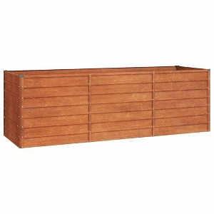 vidaXL Corten Steel Raised Garden Bed - Rusty Brown 94.5"x31.5"x30.3" - Weathering Steel Planter for Gardens/Balconies/Patios - 1 of 4
