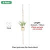 Unique Bargains Handmade Cotton Rope Hanging Basket Holder 39 Inch Apricot 2-Pack - 3 of 4