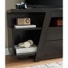 PAGED Two Drawer TV Stand Modern Entertainment Console with Aluminum Metal Bar Handles and Divided Shelf, TV Console for Living Room - 3 of 4