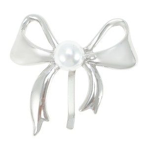 Unique Bargains Women's Faux Pearl Bow Ponytail Buckle Hair Clip 1 Pc - 1 of 4